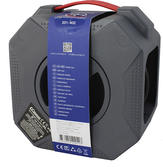 Commel Extension Cord Reel with 10m Cable, 3 x 1.5mm² Cross Section and Grounding