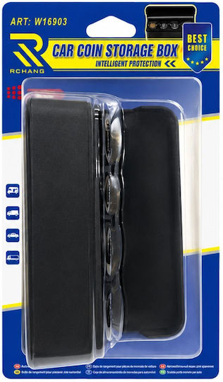 Portmoneu Auto pentru Monede cu 4 Compartimente pentru Taxe de Drum și Parcare Negru W16903