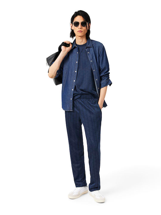 Lacoste Lacoste Men Sweatpants Regular Monogram Μπλε Xh0197-166