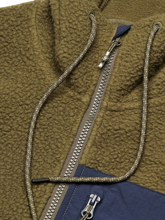 Clean Coast Men's Fleece Hooded Jacket Grape Leaf