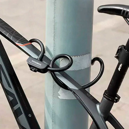Rockbros Rks515-bk Bicycle Lock with Key 1.1m Black