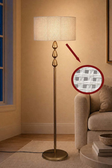 SteweHome Lampadar de podea H153 cm Auriu