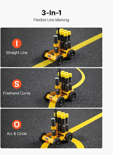 Vevor Yellow Road Signage Accessories with a Width of 50 cm