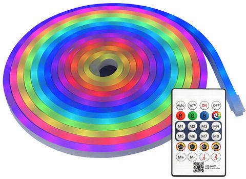 Smart LED TV Strip USB 5V RGB Light 5m Neon Flex with Power Supply & Remote Control
