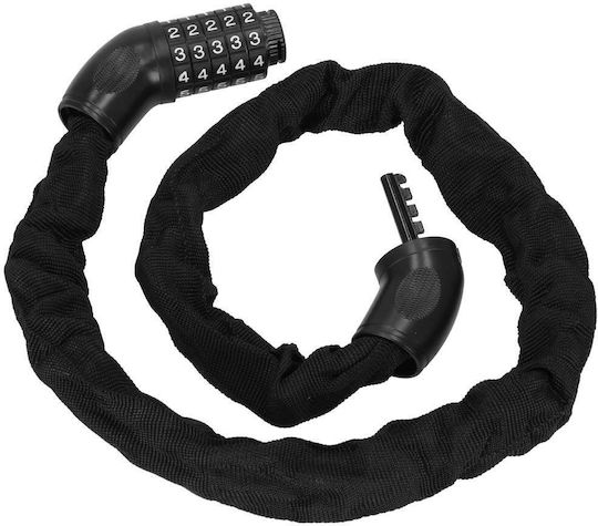 Bicycle Scooter Anti-theft Lock Combination Lock Length 98 Cm Steel Black