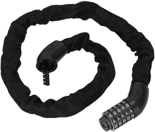 Bicycle Scooter Anti-theft Lock Combination Lock Length 98 Cm Steel Black