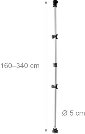Relaxdays Telescopic Stand 2 Bicycles Black Silver