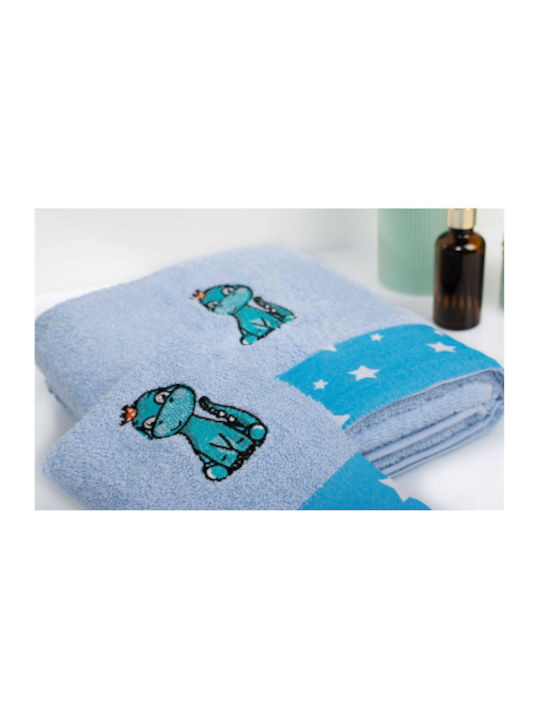 Dimcol Set de prosoape pentru bebeluși, 2 bucăți Dinosaur 179 Bleu