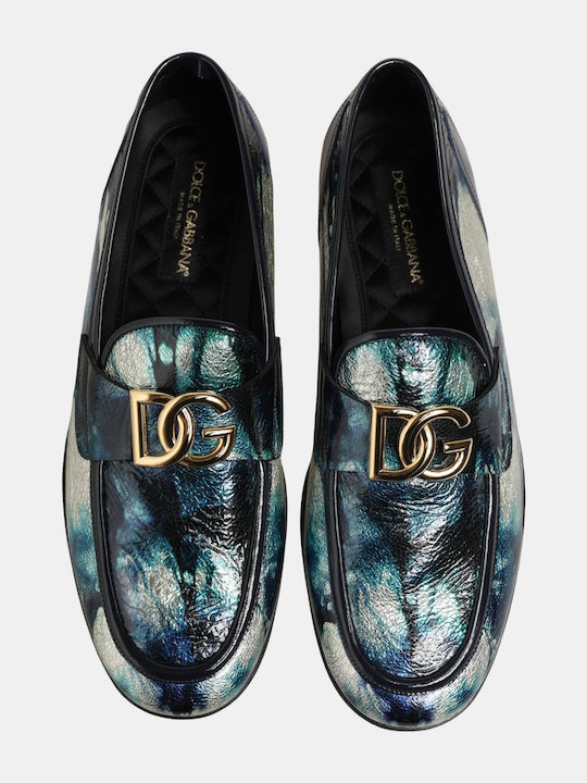 Δερμάτινα Ανδρικά Loafers σε Μπλε Χρώμα