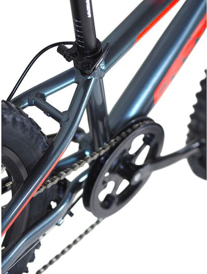 20" Kinder-Mountainbike mit grauem Aluminiumrahmen