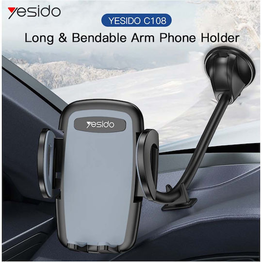 Yesido C108 Car Phone Mount with Adjustable Hooks Black