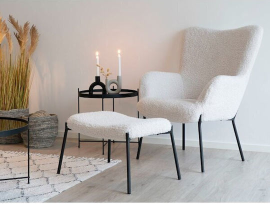 Brea 179 Fotoliu Rotativ cu Suport pentru Picioare Alb 76x98x70cm Brea 179 Fotoliu Rotativ cu Suport pentru Picioare Alb 76x98x70cm