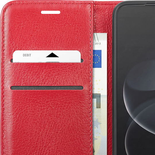 Zanaé Wallet Case Redmi Note 17 Pro Max Grained Effect Stand Red
