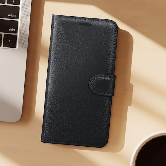 Zanaé Husă Tip Wallet pentru Redmi Note 17 Pro, cu Efect Texturat, cu Suport, Neagră