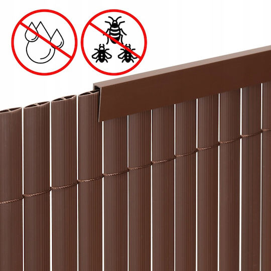 Material De Construcție Pentru Garduri De Grădină Din PVC 100cm Maro