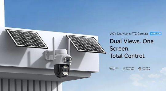 Vstarcam AG622DR IP Двойна Камера за Видеонаблюдение 4G Full HD 1080p Водоустойчива на Батерии с Двупосочна Комуникация и Обектив 4mm