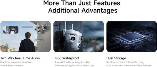 Vstarcam CS623FR IP Quad Wi-Fi Камера за Видеонаблюдение Full HD 1080p Водоустойчива с Двупосочна Комуникация и 4mm Обектив