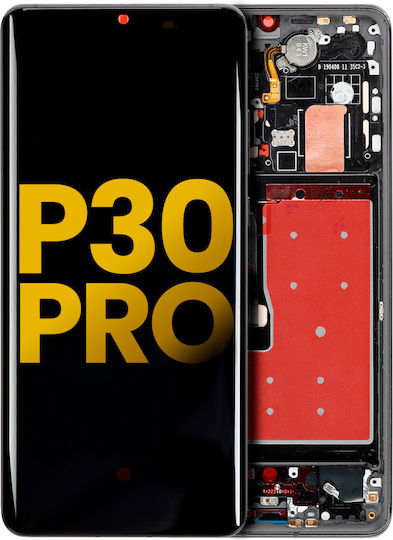 Ecran OLED Asamblat cu Mecanism Tactil și Ramă pentru Huawei P30 Pro (Negru)