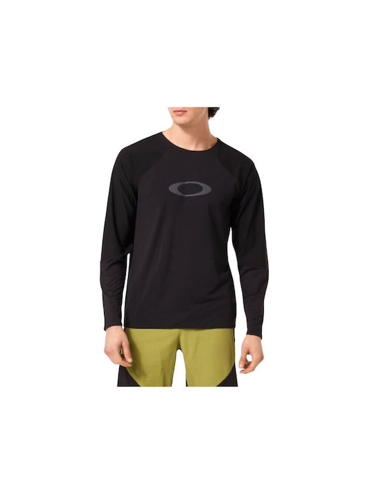 Oakley Tricou De Ciclism Mânecă Lungă Pentru Bărbați Negru