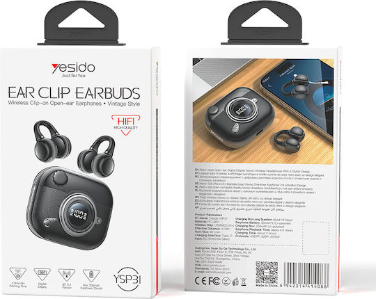 YSP31 Căști Bluetooth Handsfree Open Ear cu Husă de Încărcare Negre