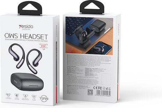 YSP28 Open Ear Căști Bluetooth Handsfree cu Husă de Încărcare Negre