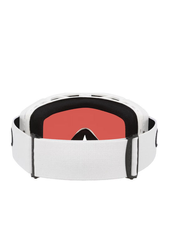 Oakley Mască de Schi și Snowboard pentru Adulți Albă cu Lentilă Roz