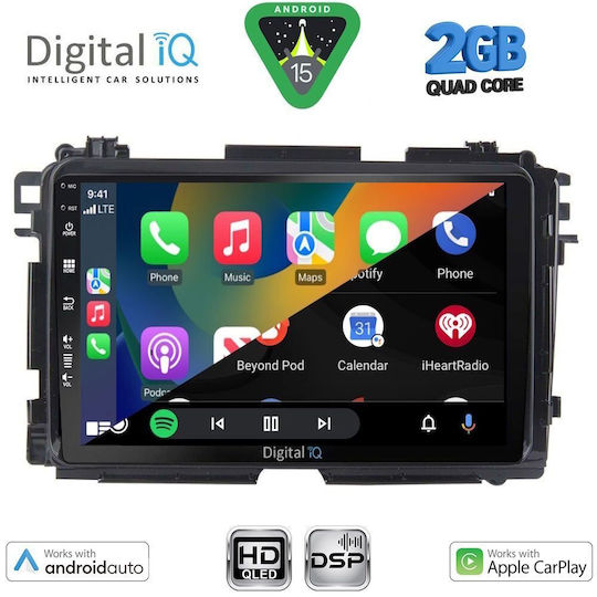 Digital IQ Auto-Audiosystem für Honda HR-V 2015–2021 (Bluetooth/USB/WiFi/GPS) mit 10"-Touchscreen