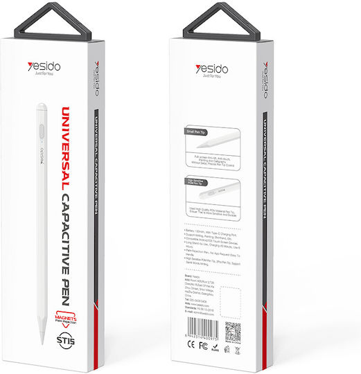Yesido ST15 Digitaler Eingabestift mit Handflächenabweisung, universell, in Weiß