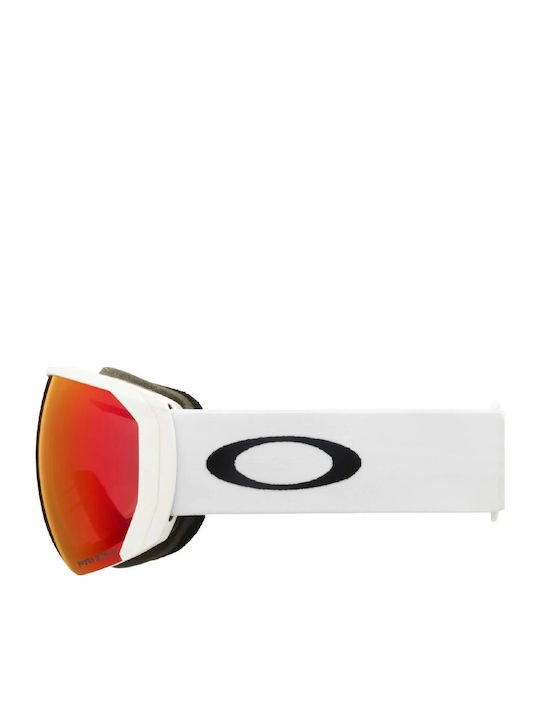 Oakley Mască de Schi și Snowboard pentru Adulți, Albă, cu Lentilă Transparentă
