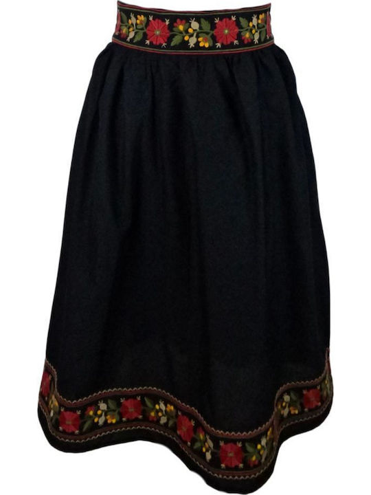 Φούστα Floral Black/green