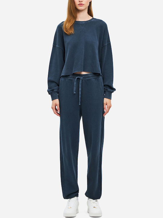Bluză Damă din Polar de Iarnă Vintage Blue