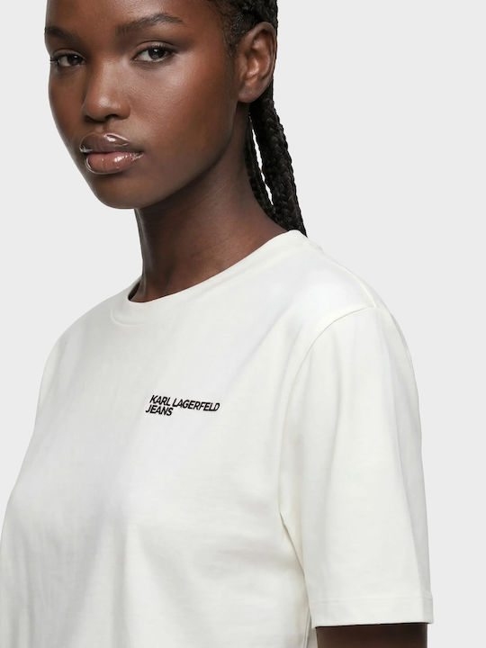 Γυναικείο Crop T-shirt Ecru