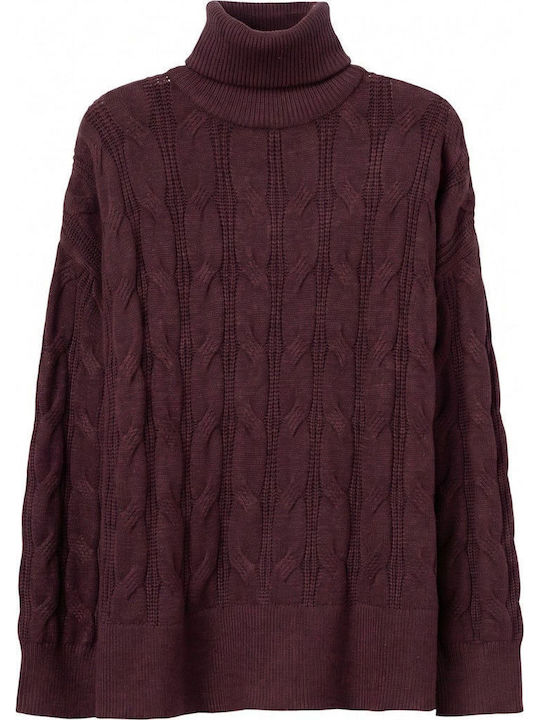 Damen-Rollkragenpullover Warm Brown