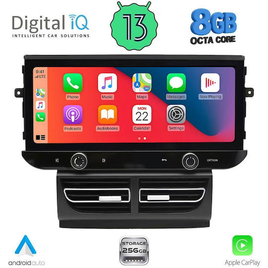 Digital IQ Auto-Audiosystem für Ford Mustang 2015–2020 (Bluetooth/USB/WiFi/GPS/Apple-CarPlay/Android-Auto) mit 11,8"-Touchscreen