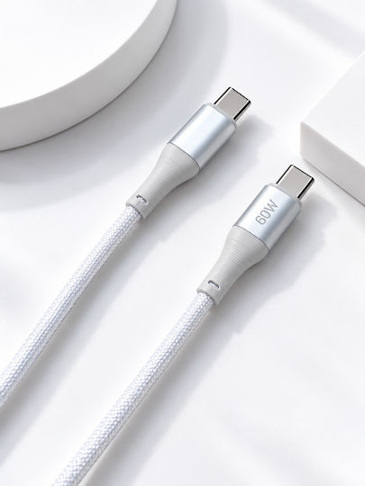 Amaya GaN Зарядно Устройство с USB-C Порт и USB-C - USB-C Кабел 20W Power Delivery Бяло (ACW-E280S-CC)
