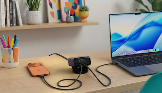 Satechi GaN Charging Station with 4 USB-C Ports 140W Power Delivery in Black (Chargeview)