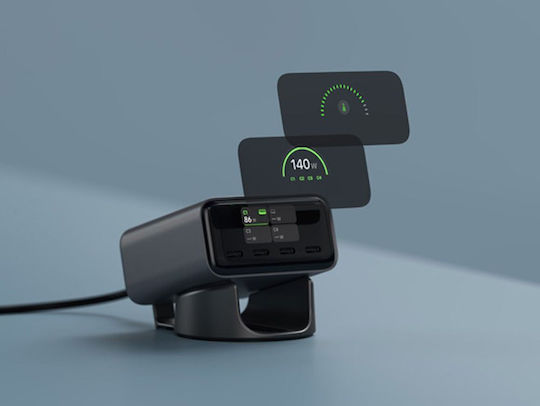 Satechi GaN Charging Station with 4 USB-C Ports 140W Power Delivery in Black (Chargeview)