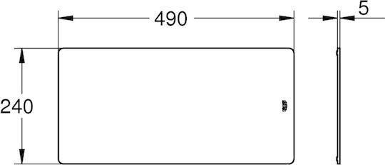 Grohe Επιφάνεια Κοπής Γυάλινη 49x24cm Grohe Επιφάνεια Κοπής Γυάλινη 49x24cm