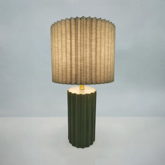 InTheBox Ribline Ceramic Table Lamp for E27 Socket with Green Shade and Base