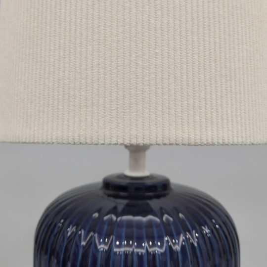 InTheBox Nim Ceramic Table Lamp for E14 Socket with White Shade and Blue Base