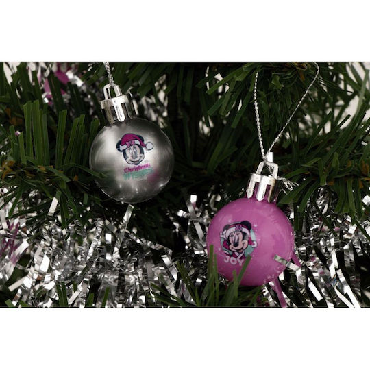 Illuminated Christmas Decorative Plastic Tree 60 cm Battery-Powered Adorned