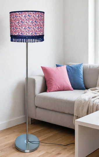 Oxygen Blue Flowers Blue Floor Lamp