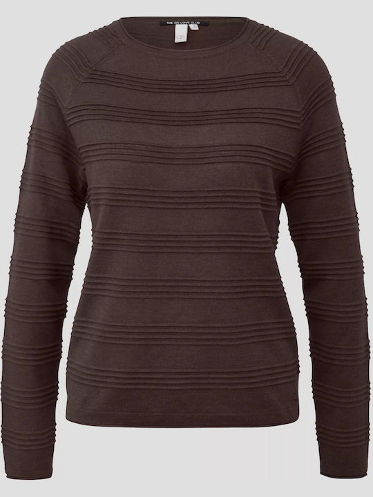 Damen Bluse Gestreift Braune