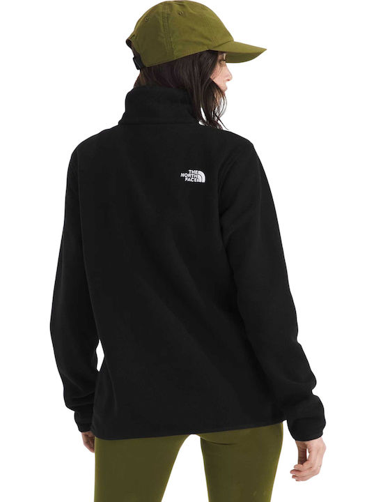 Glacier Damen Bluse mit Reißverschluss Schwarz