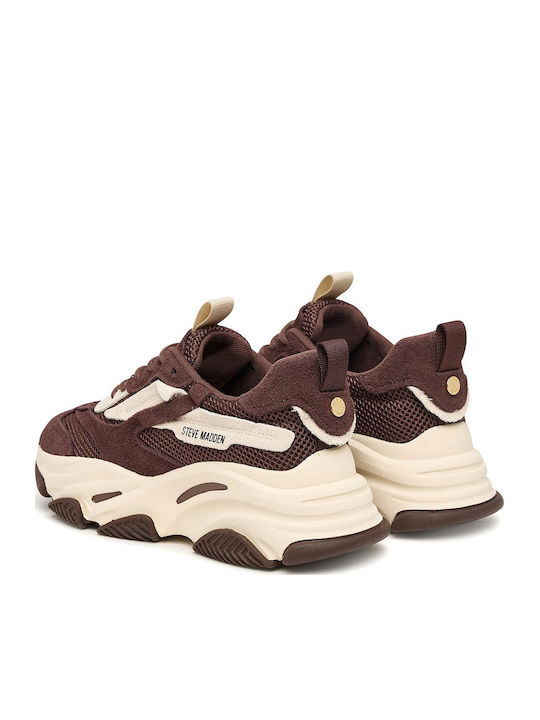 Possession-e Women's Chunky Sneakers Brn Off White