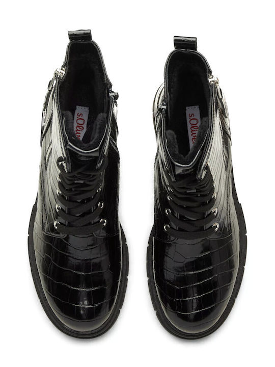 Damen-Kampfstiefel Schwarz