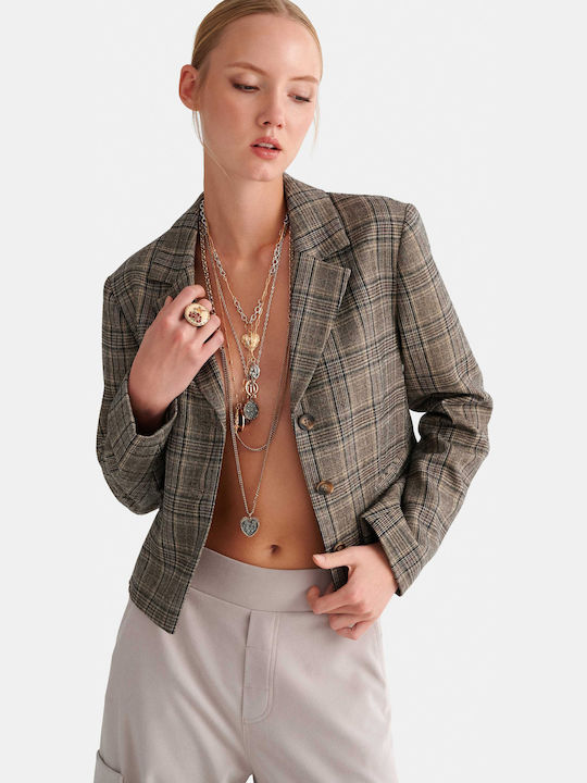 attrattivo Kurzer Damenblazer Beige