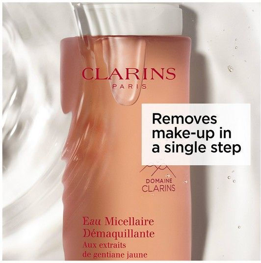 Clarins Micellar Wasser Make-up-Entferner Gesichts mit Beruhigung und Kontrolle der Fettigkeit 200ml