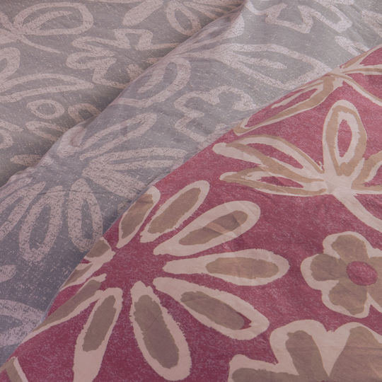 Nef-Nef Homeware Harmony Set Cearceafuri King Size cu Elastic 180x200+35cm Burgundy (4buc)