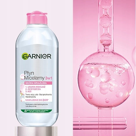 Garnier Skin Naturals 3in1 Micellar Water Face Makeup Remover with Moisturizing & Oil Control Action 400ml